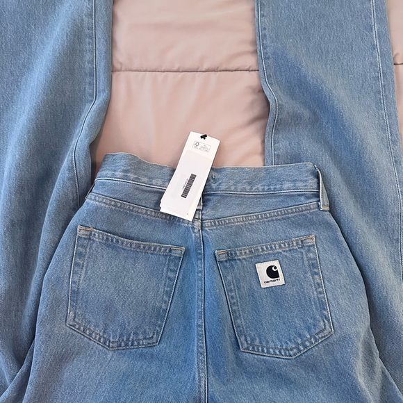 Carhartt Light Blue Straight-Leg Women's Jeans - Picture 3 of 5